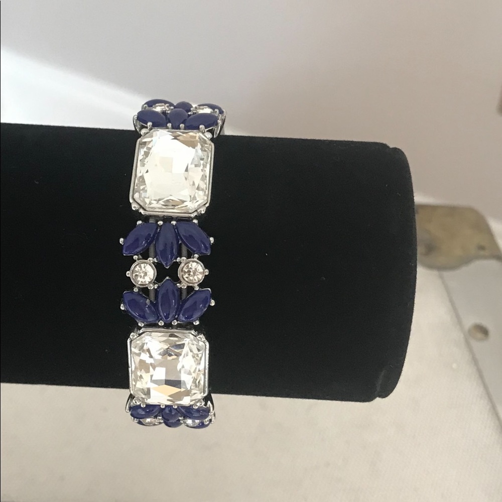 Banana Republic blue stone and Diamanté stretch bracelet, NWT